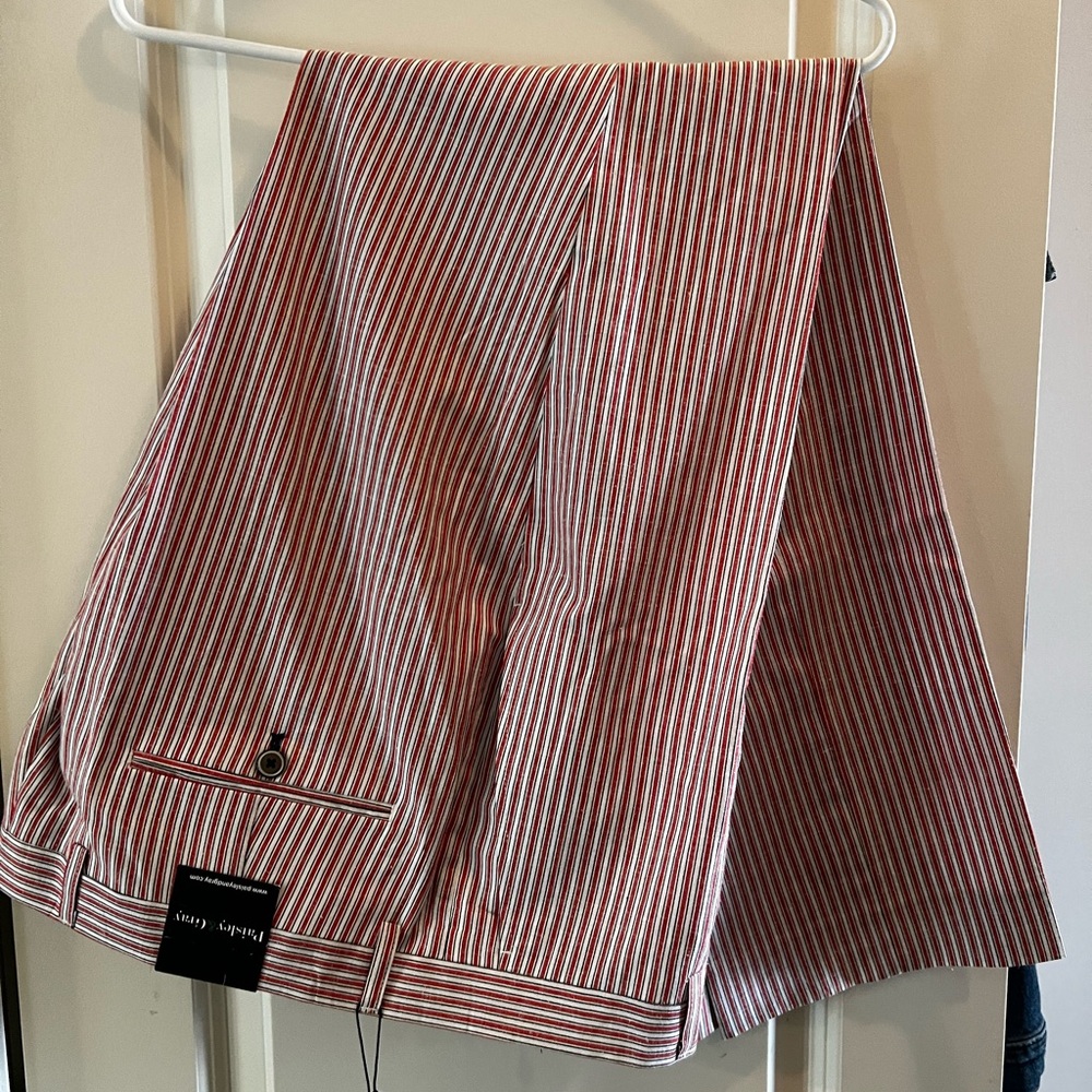 Paisley & Gray Red and White Striped Dress Pants
